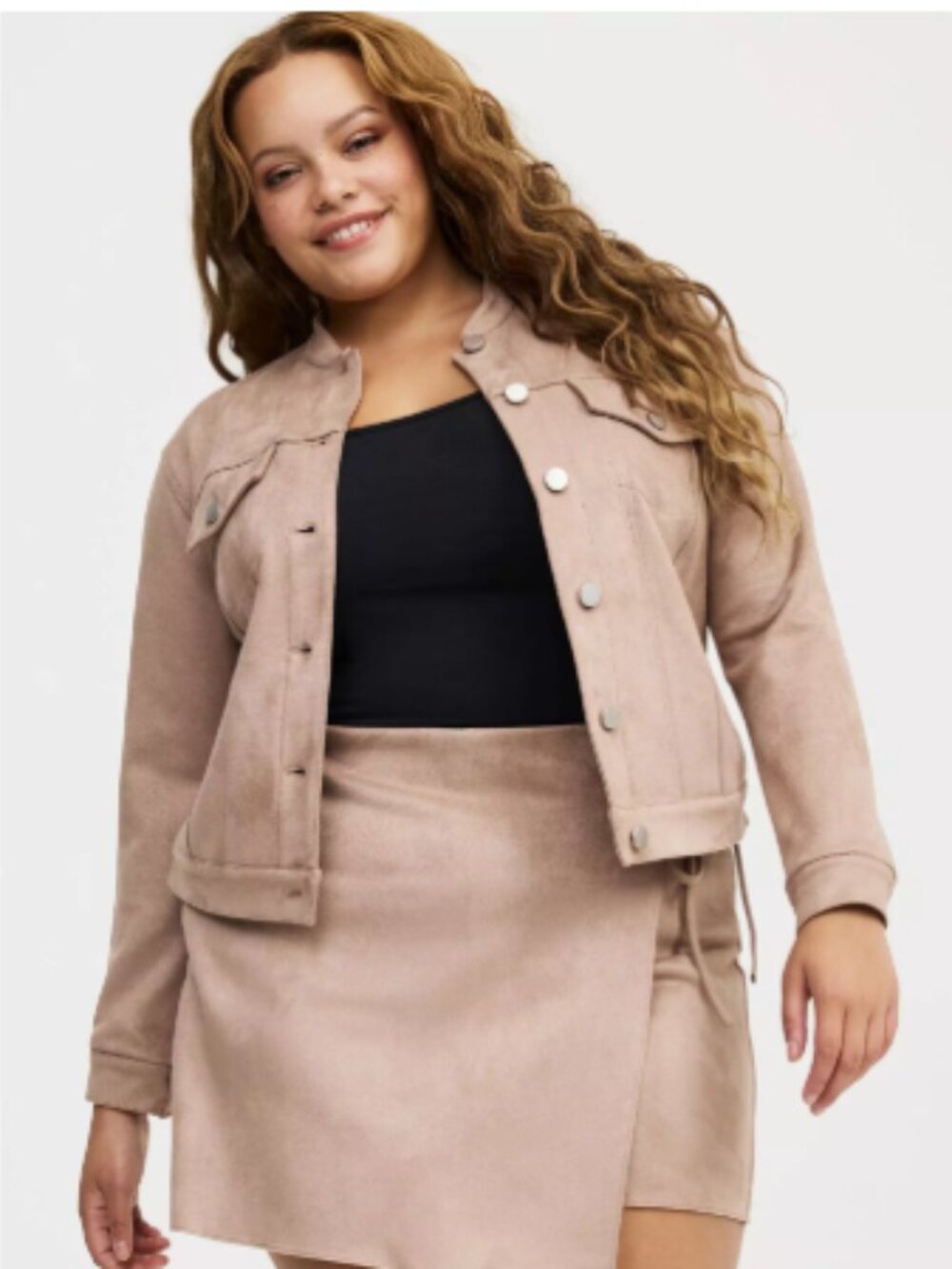 Torrid Suede Trucker Jacket Size 0